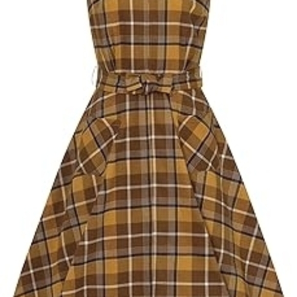 Collectif Gingham Swing Dress - Picture 5 of 6